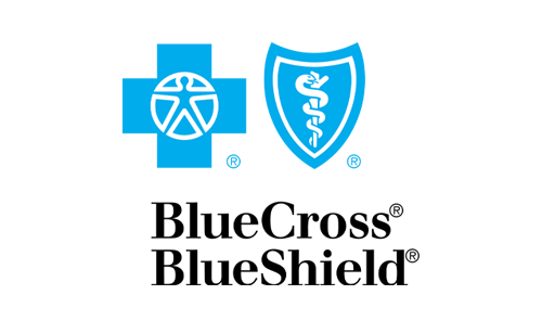 Blue cross and shield logo, blue symbols with Highmark Blue Cross Blue Shield text in black.